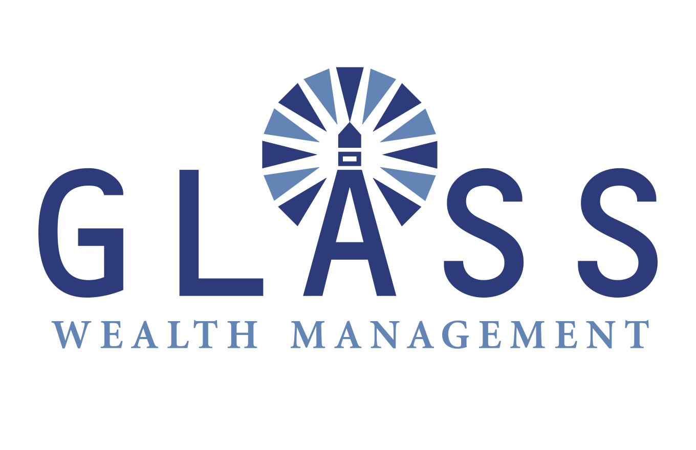 A glass wealth management logo with a windmill on it