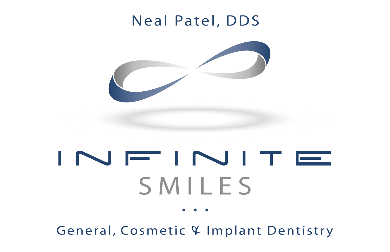 A logo for neal patel dds infinite smiles