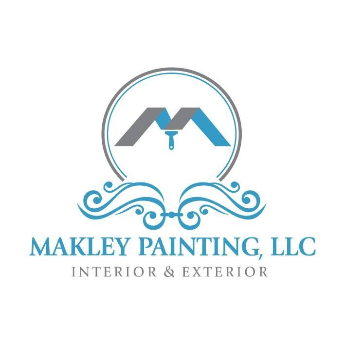 A logo for a painting company called makley painting llc.
