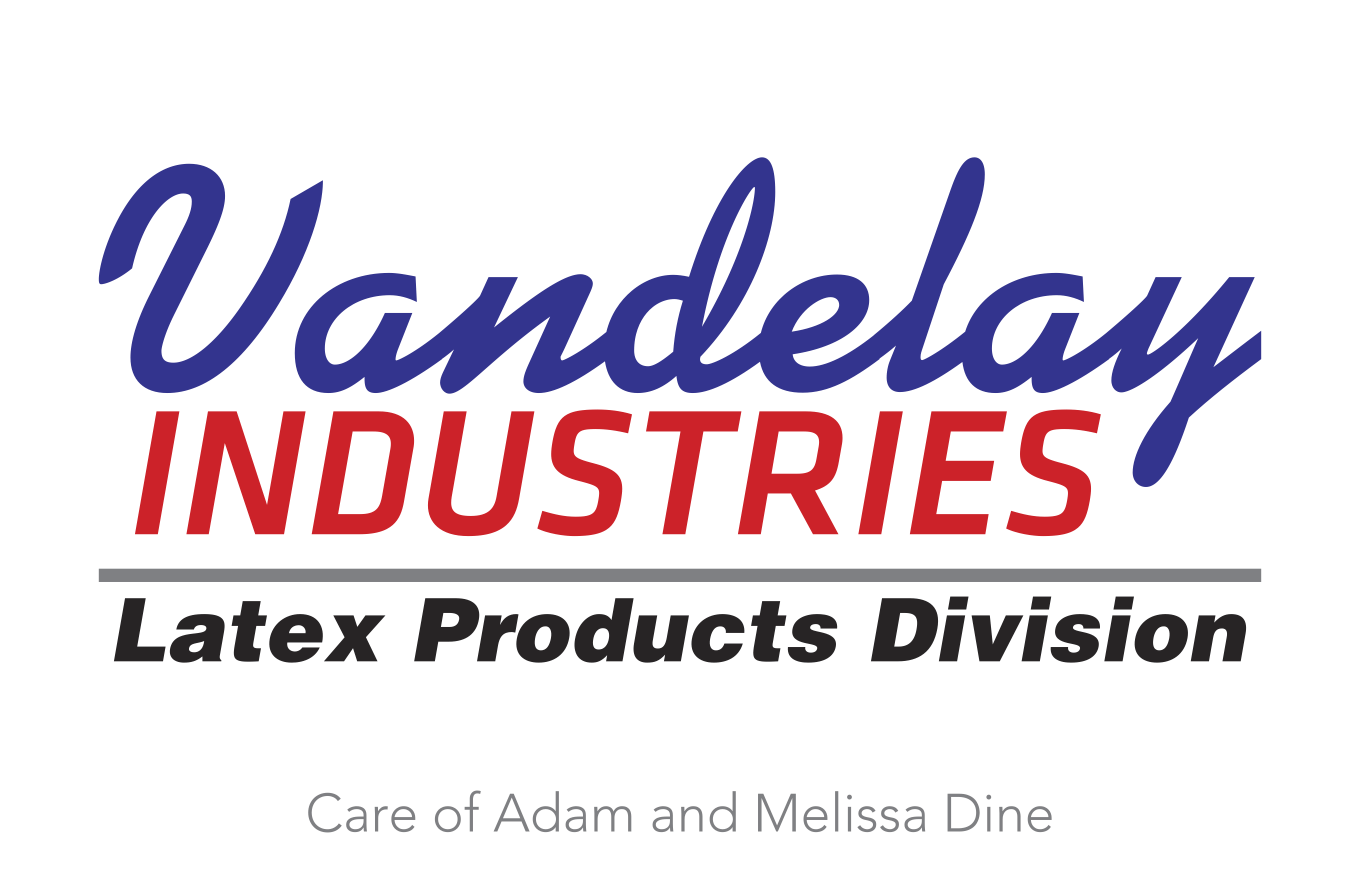 A logo for vandelay industries latex products division