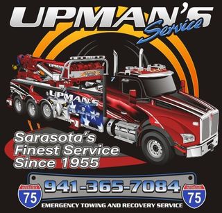 Upman's Towing Service Logo