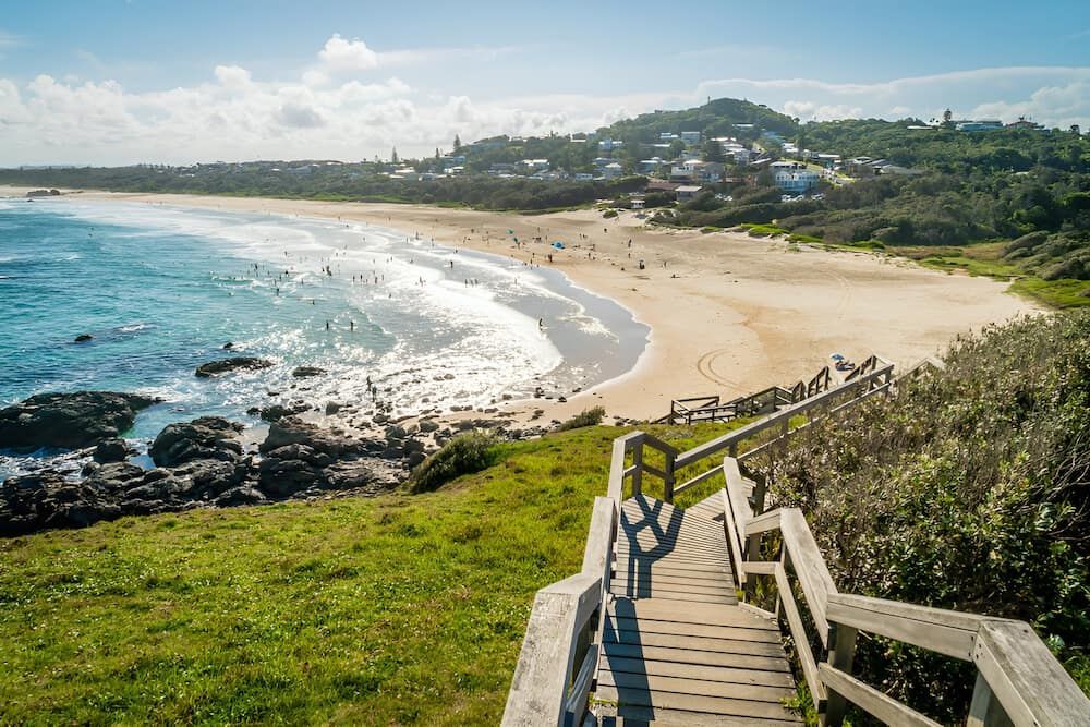 There Is A Wooden Walkway Leading To The Beach — Alex's Vegetation in Port Macquarie, NSW
