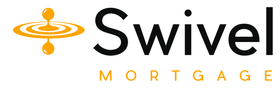 A logo for a mortgage company called swivel mortgage