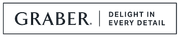 A black and white logo for graber delight in every detail