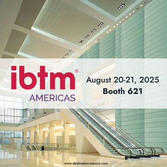 An advertisement for ibtm americas booth 621