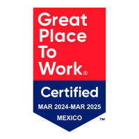 A red and blue sign that says `` great place to work certified ''