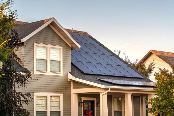 A House With Solar Panels on the Roof — B2B Electrical and Solar In Currimundi, QLD