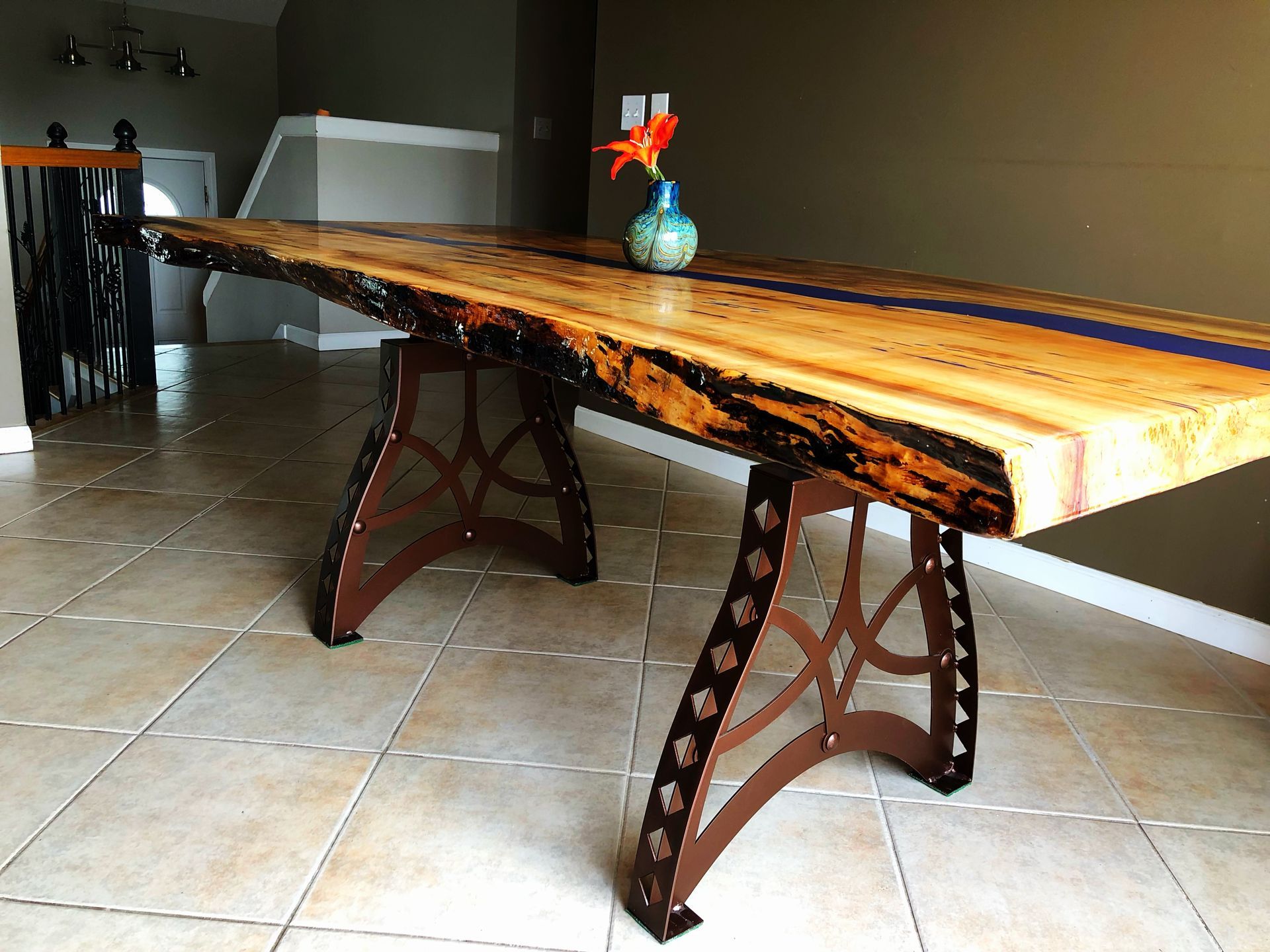 epoxy resin wooden coffee table