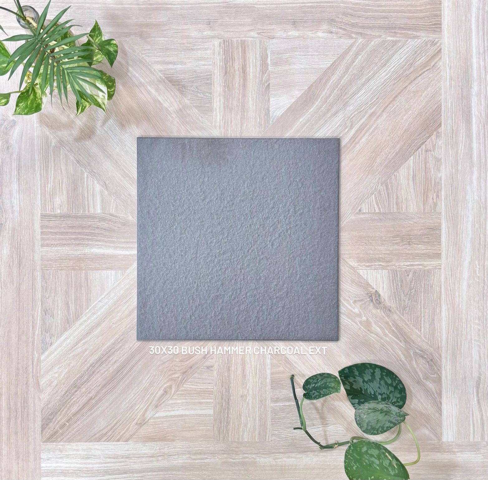 30X30CM BUSH HAMMER CHARCOAL $37.95M2