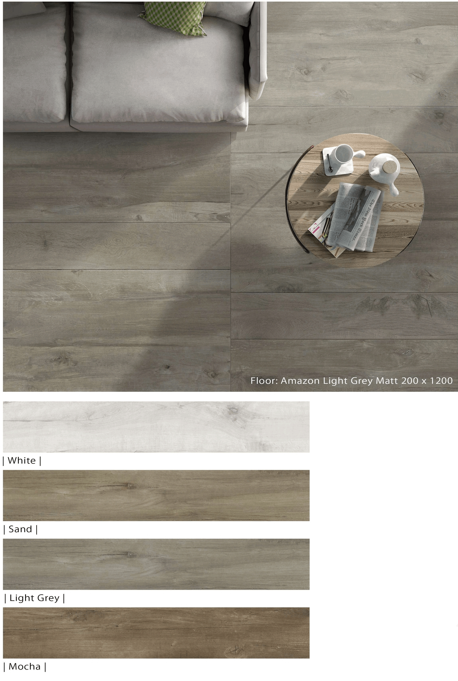 Amazon Light grey matt Floor tiles | Gold Coast.