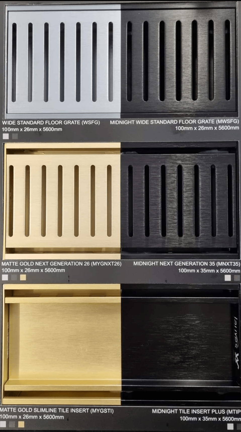 A display of different colored tiles