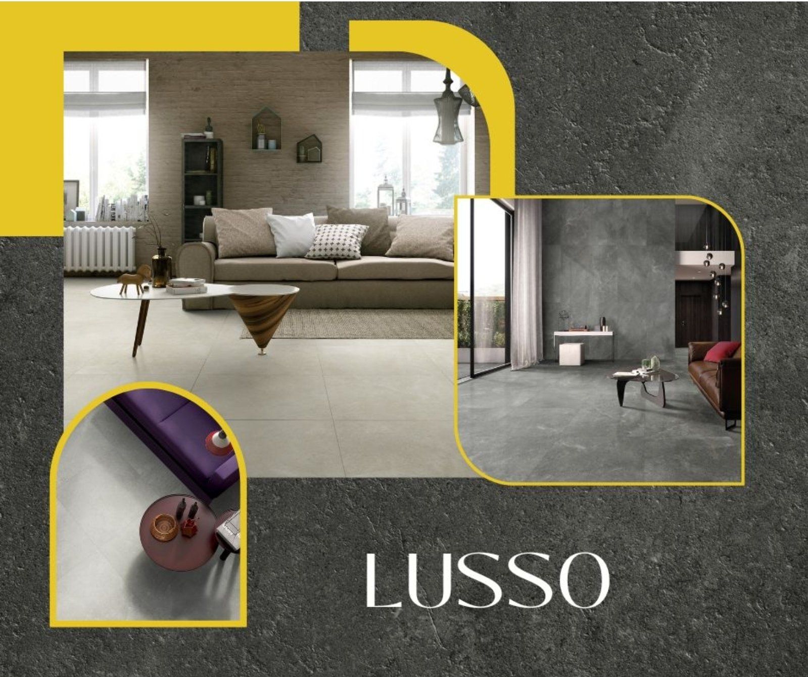 A living room with Lusso tiles