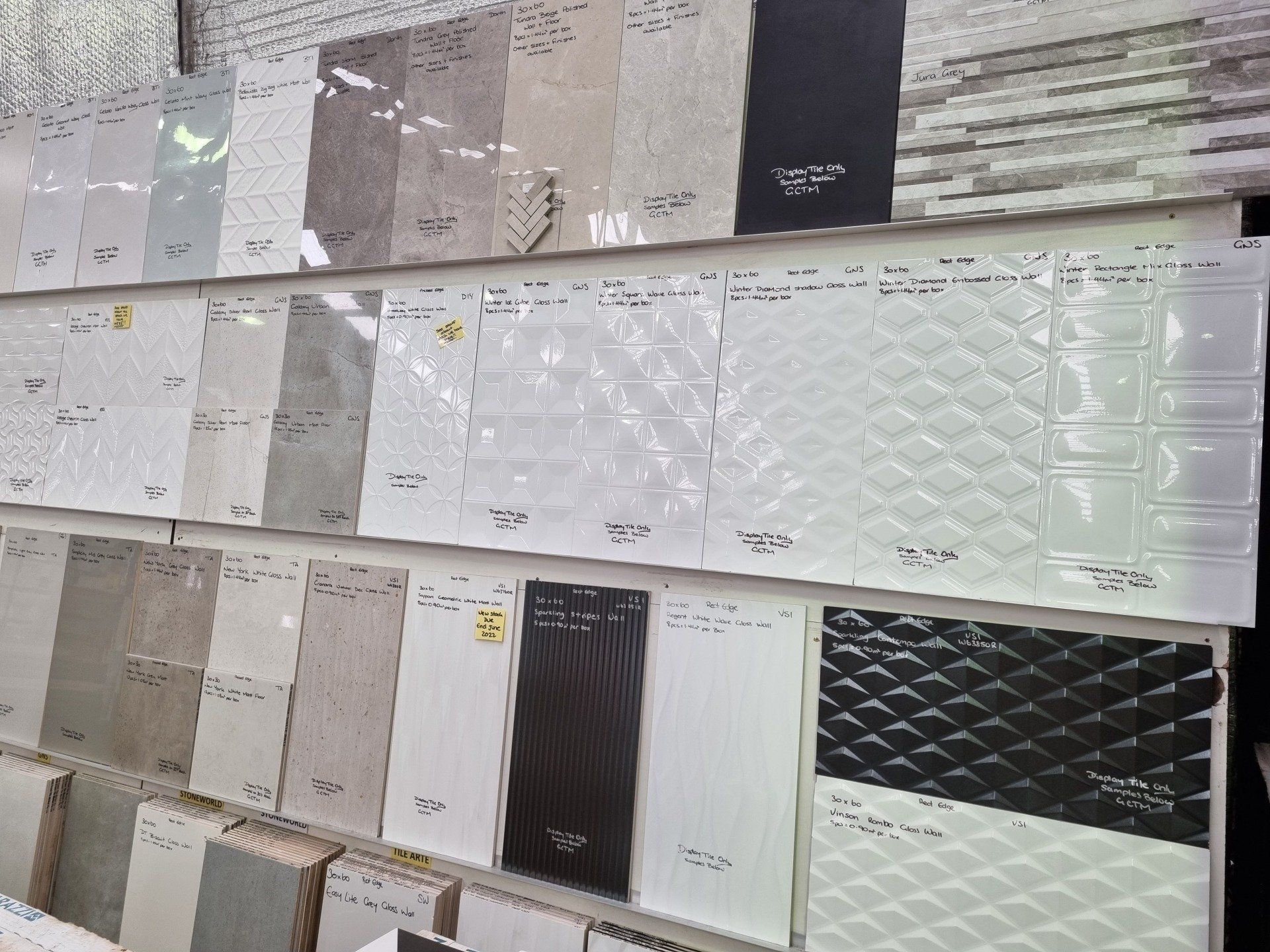There are many different types of tiles on display | Gold Coast