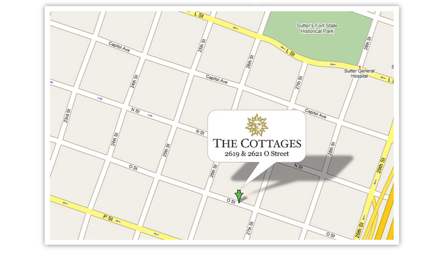 The Cottages Map and Link to google maps