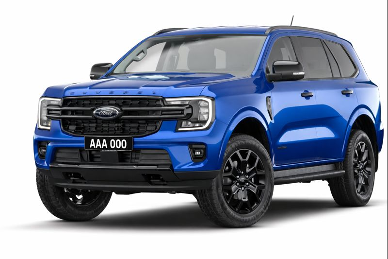 Blue Ford SUV, black wheels and trim, — Chris Albertini Automotive in North Lismore, NSW
