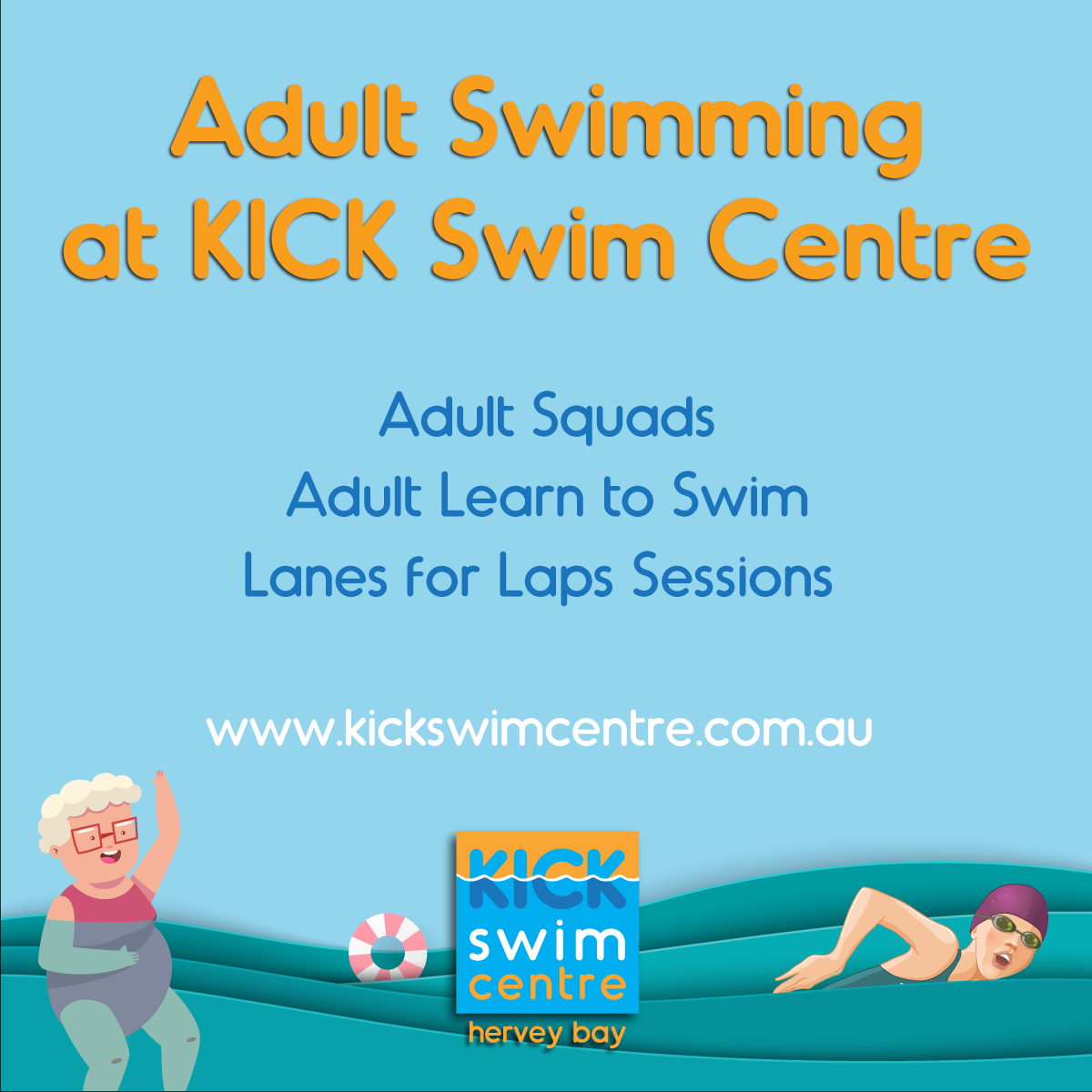 Adult Swimming
Adult Squads, Adult Learn to Swim, Lanes for Laps