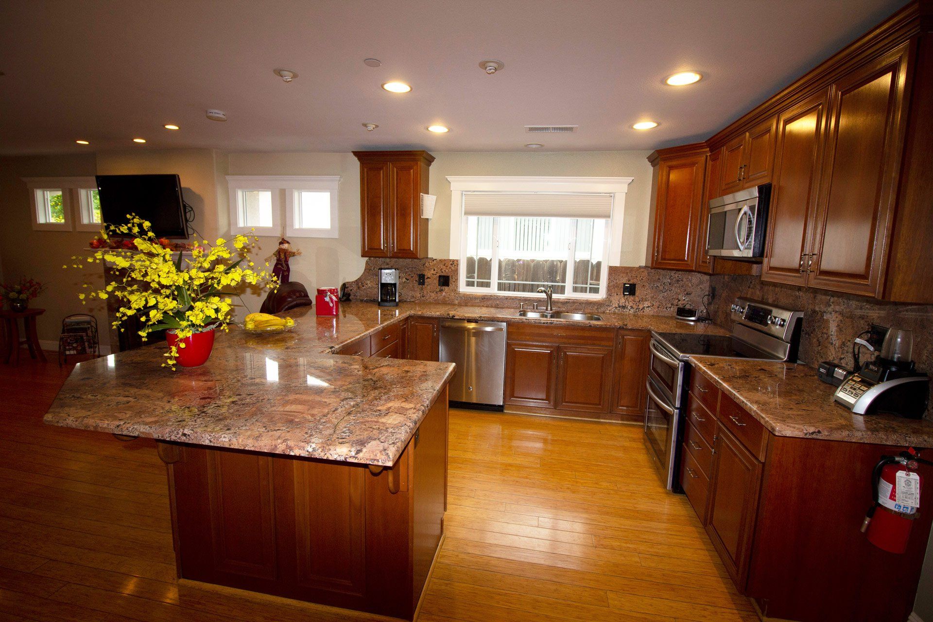 kitchen with hardwood floor