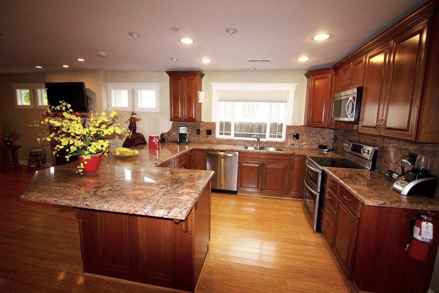 kitchen with hardwood floor