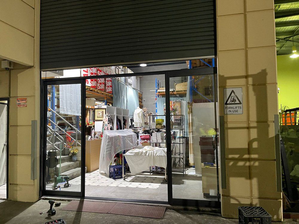 Sliding Door of Factory — Smithfield, ACT — European Glazing Pty Limited
