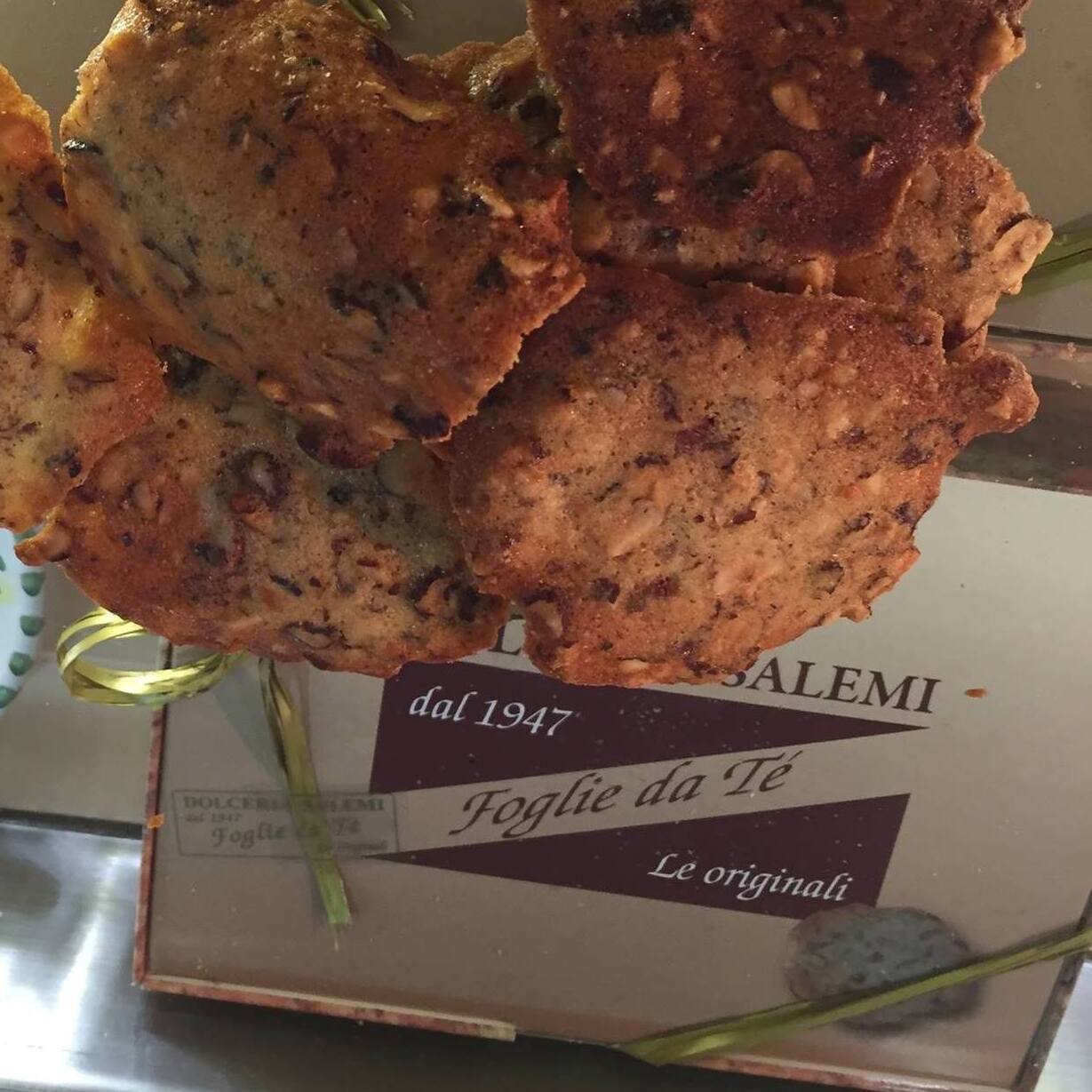 Biscotto foglie da Tè con biglietto da visita