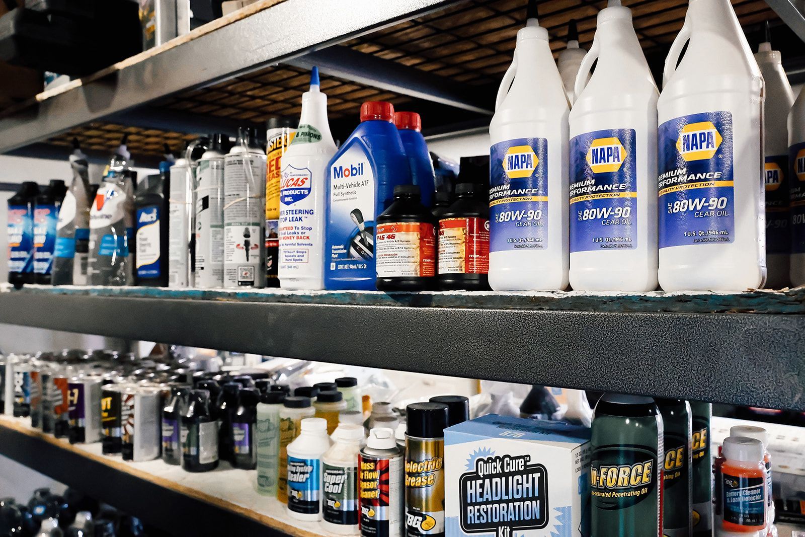 Car Fluids on Shelf | L&M Auto Repair