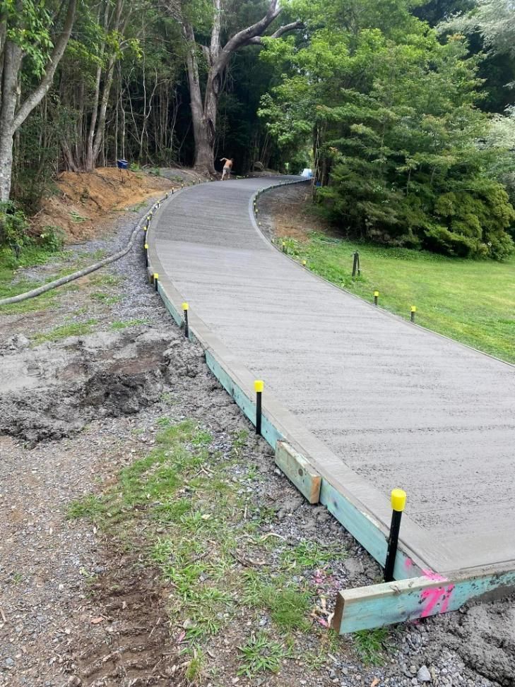 Concrete Driveway is Being Built in the Middle of a Forest — BJ's Concreting in Tomerong, NSW