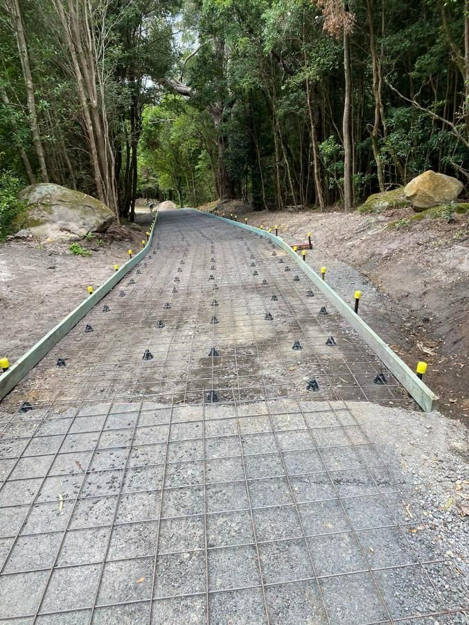 Concrete Driveway is Being Built in the Middle of a Forest — BJ's Concreting in Callala Bay, NSW