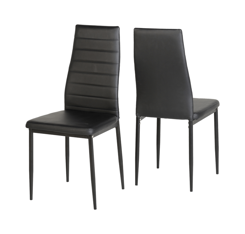 Large black Abbey dining chair