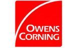 Owens Corning logo: Red square with white arc, text