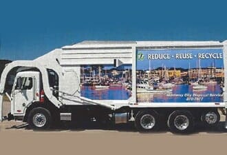 Truck with Reduce Reuse Recycle Poster — trash compactor in Commerce City, CO