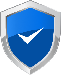 Blue shield with white checkmark, representing security and validation | Allroad Motorsports