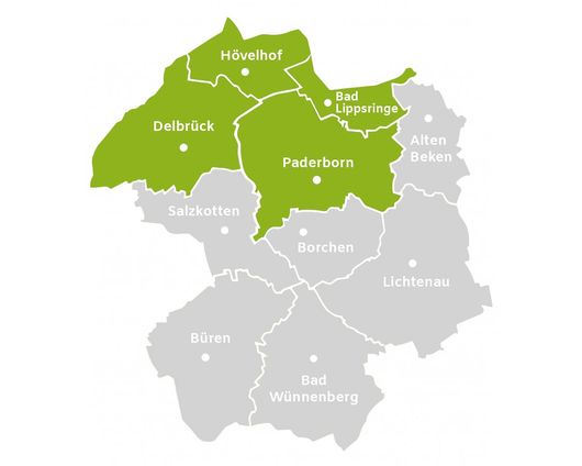 Unser Einsatzgebiet Kontakt Senne Pflegedienst Paderborn