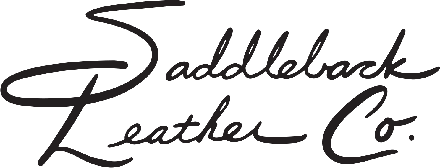 Saddleback Leather Co. logo in elegant script font.