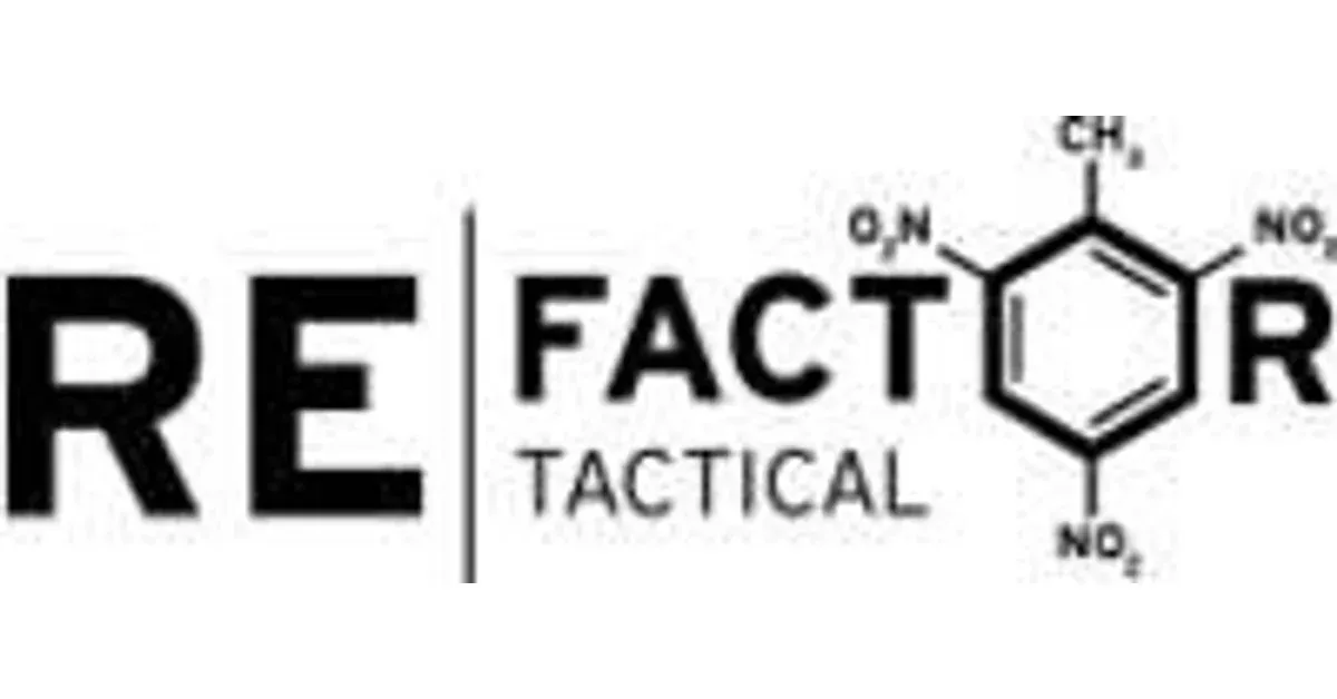 RE Factor Tactical logo with text and a chemical structure graphic.