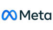 Meta logo: Blue infinity symbol next to the word