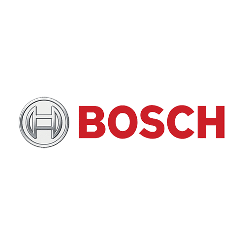 The bosch logo is red and silver on a white background.
