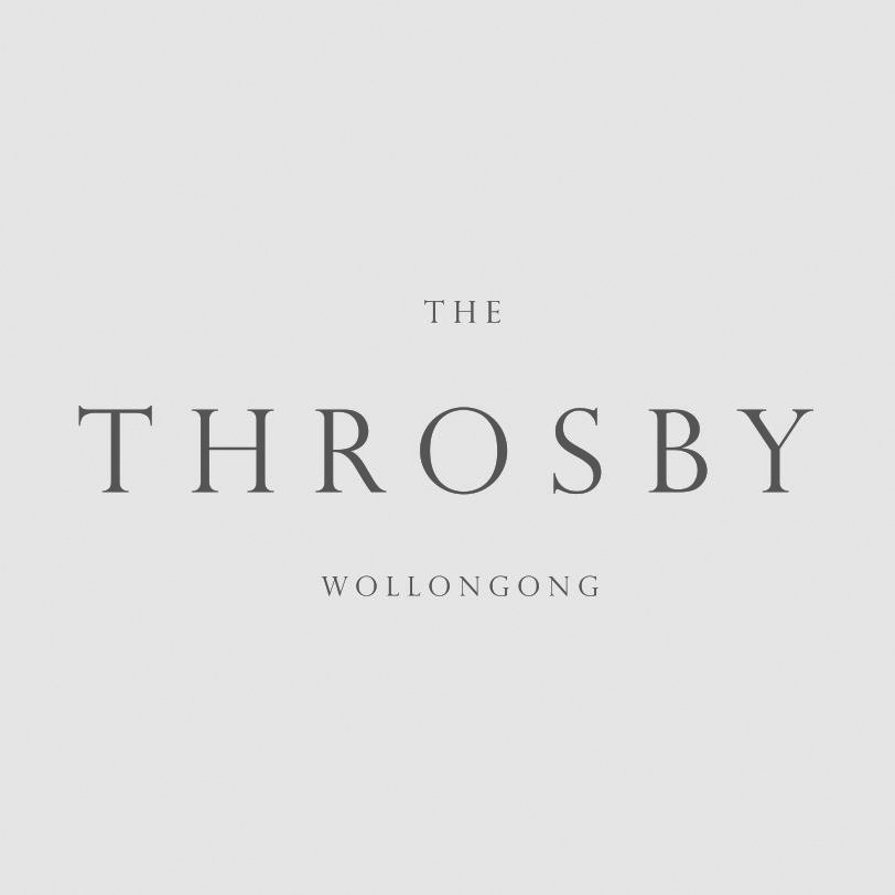 A logo for a restaurant called the throsby wollongong.