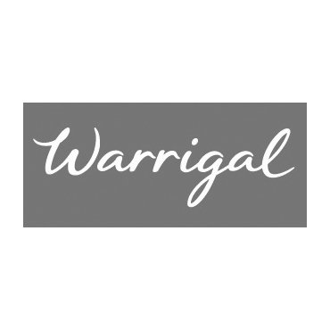 The word warrigal is written in white on a gray background.