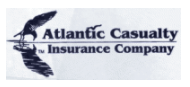 A black and white logo for atlantic casualty insurance company