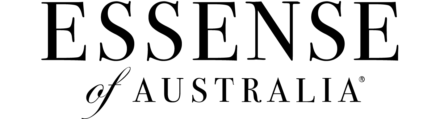 A black and white logo for essence of australia