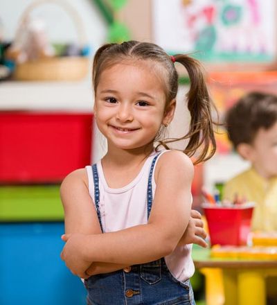 Cute Little Girl Smiling — St. Avenel, NJ — Pumpkin Patch Child Care Centers