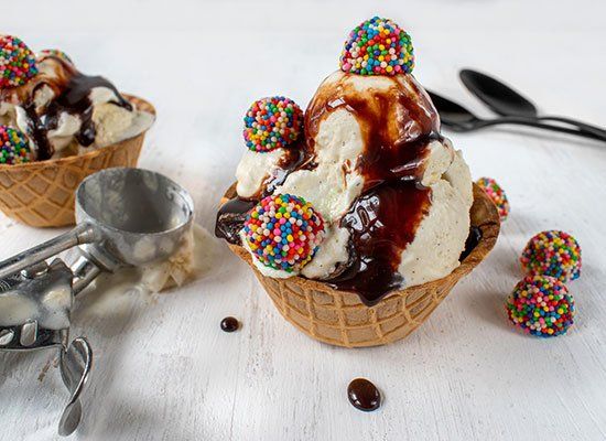 Vanilla Ice Cream Scoops — Newtown, PA — Piccolo Trattoria Italian Catering