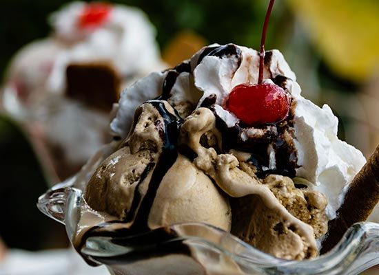 Chocolate Ice Cream Sundae with Sauce — Newtown, PA — Piccolo Trattoria Italian Catering