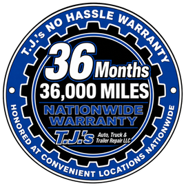 36/36 Warranty | T.J.'s Auto Truck & Trailer Repair