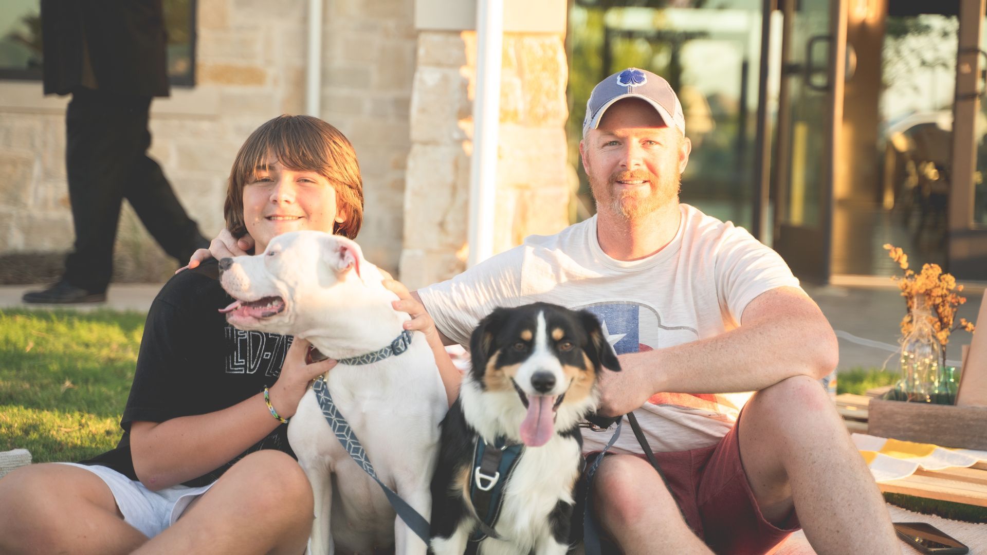 Father And Son With Dogs | Morningstar Homes