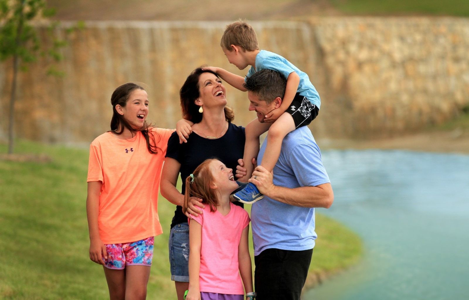 Family Walking Along Trail | Morningstar Homes