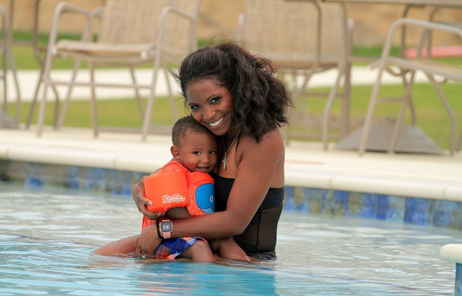 Mother and Child in Pool | Morningstar Homes