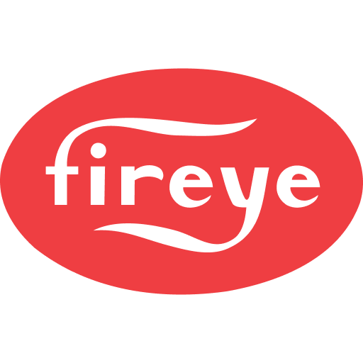 The FireEye logo: the white, stylized, lowercase text 