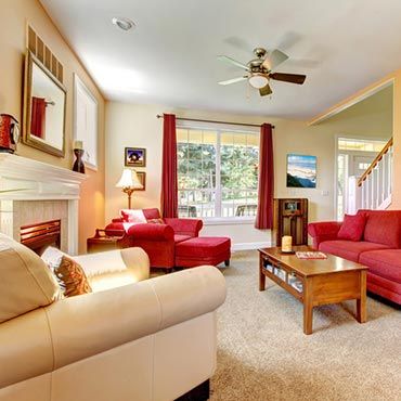 Living Room with Carpet — Ypsilanti, MI — Carpet Center & Floors