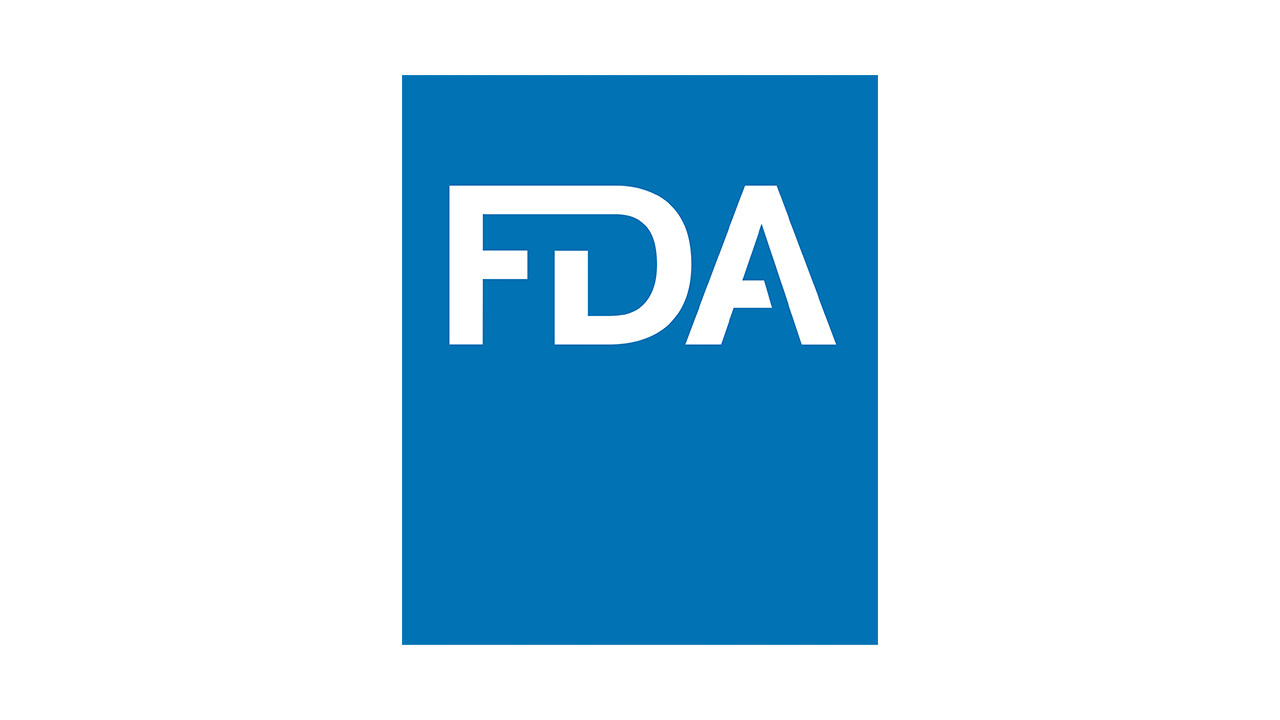 The fda logo is blue and white on a white background.